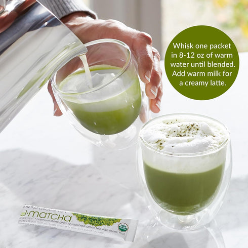 14 Packets The Republic of Tea Organic UMatcha Single Sips, Naturally Caffeinated Matcha Green Tea Powder