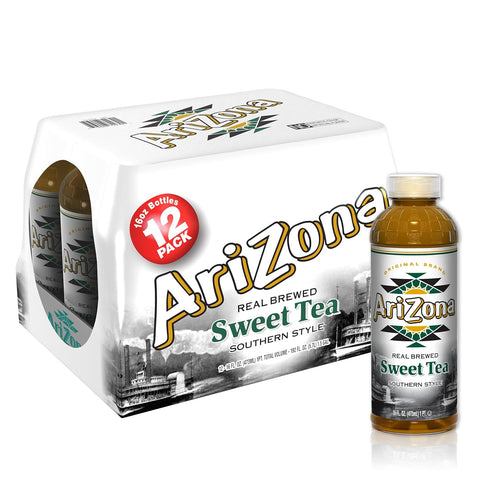 AriZona Southern Style Sweet Tea, Premium Brewed, 16 Fl Oz (Pack of