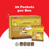 Pocas 4-Pack, 20 Packets Honey Ginger Instant Tea Powder, Lemon Flavor Ginger Extract & Real Honey, Caffeine-Free Tea
