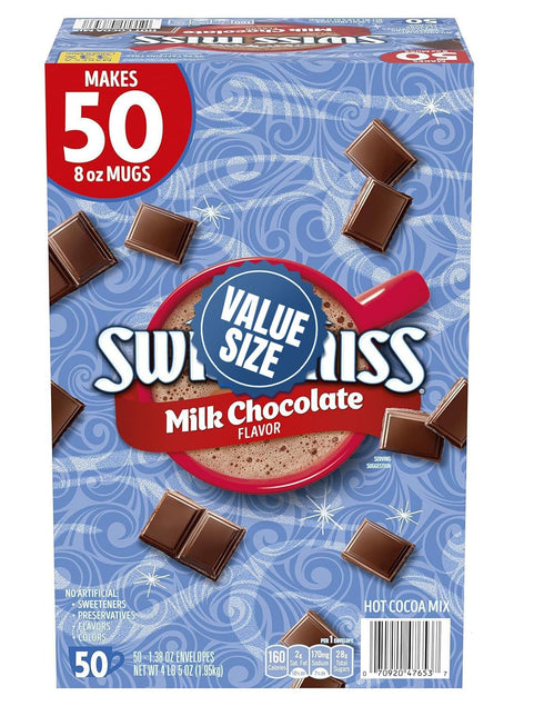 Generic Swiss-Miss's Hot Chocolate Mix - Milk Chocolate Flavor, 50 Count Packets Plus
