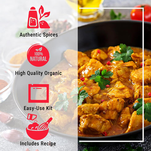 BUTTER CHICKEN MAKHANI INDIAN SPICES Kit by Flavor Temptations, 2 Spice Kits, Gluten Free, Organic
