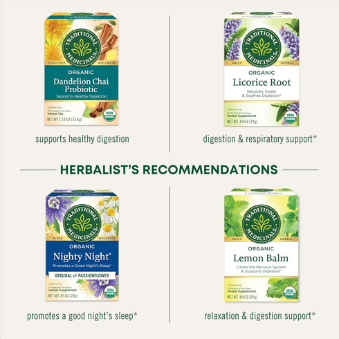 96 (6 Pack) Traditional Medicinals Tea, Organic Chamomile, Calming, Calms Your Nerves, Supports Healthy Digestion, Tea