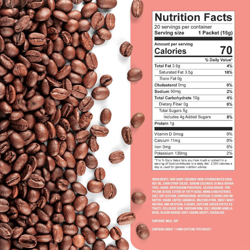 Frozen (20 The Bean Hazelnut Frappe & Latte Instant Mix Sticks), Made with Arabica Coffee, Double Shot Caffeine, Low
