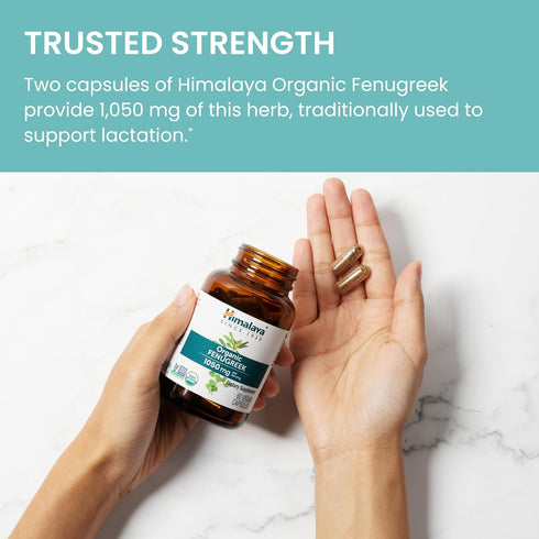 1,050 60 Himalaya Organic Fenugreek for Daily Wellness, Warming and Energizing Properties, mg, Vegan Capsules