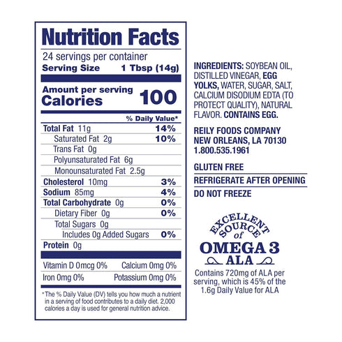12 Oz (Pack 6) Blue Plate Real Mayonnaise, Fl Squeeze Bottle