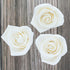 2 Inch, 25 Count Global Sugar Art Peace Rose Sugar Cake Flowers White by Chef Alan Tetreault
