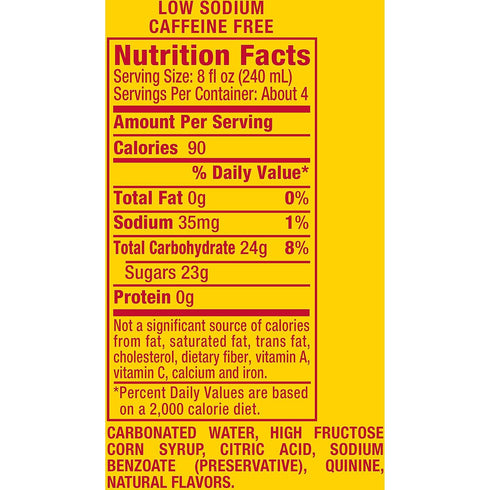 1 Canada Dry Tonic Water, L bottle