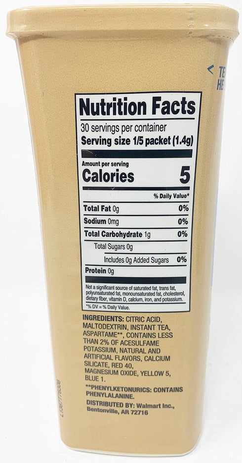 Great Value 1.5 Oz- 6 Packets (Pack 2) : Iced Tea with Peach Drink Mix