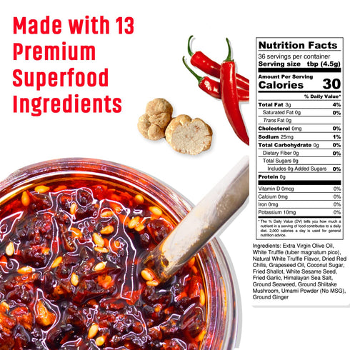 SAUCE UP 100% Natural Artisan Chili-Crisp, 6oz, Vegan, Keto, GF, Flavor Bomb, Crafted in NYC