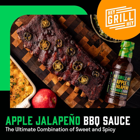 Hey Grill Hey | BBQ Sauce | Sweet and Spicy Sauce | BBQ Glaze | Pulled Pork, Ribs | Grilling Essentials | Apple