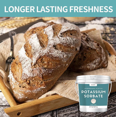3.7 lb 100% Potassium Sorbate Food Grade, Pure, Premium Potassium Sorbate for Wine Making, Home Brewing, Cakes, Soft