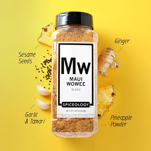 18 oz Spiceology - Maui Wowee - Hawaiian Teriyaki Seasoning - Hawaiian BBQ Rub Spices and Seasonings - Add Flavor