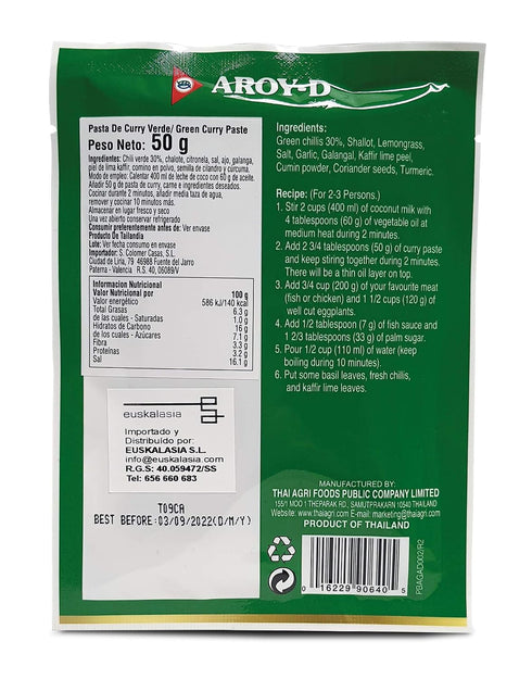 Aroy-D Authentic Green Curry Paste for Delicious Meals