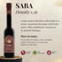 8.45 oz (250ml), Premium Saba Cooked Grape Must Made in Italy fl by FONDO MONTEBELLO, High Density Balsamic Reduction