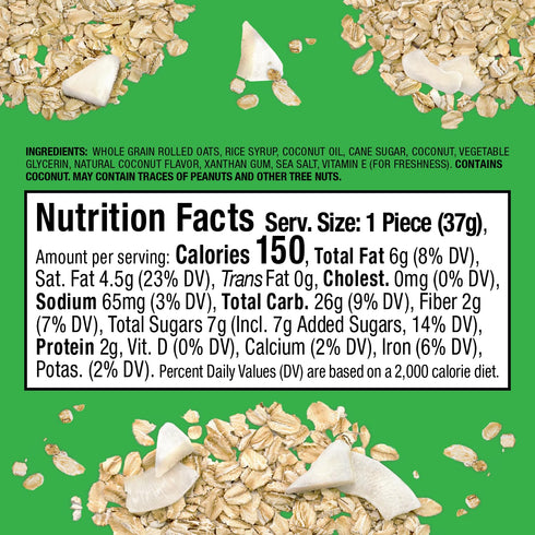 (30 Bobo's Coconut Oat Bites, Simple Ingredients, Whole Grain Oats, Plant Based, Non-GMO, Gluten Free Breakfast Bars