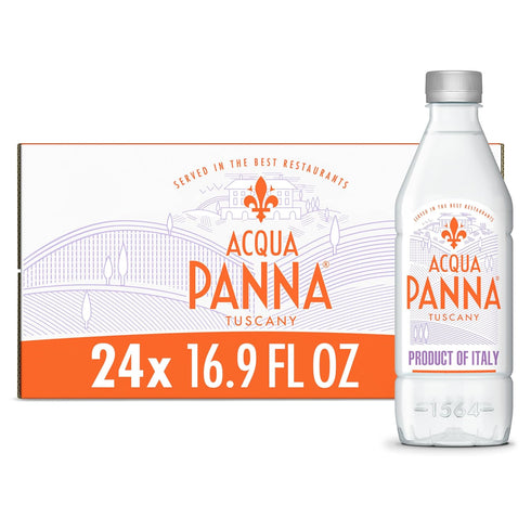 Acqua Panna Natural Spring Water, 16.9 Fl. Oz. Plastic Bottles, Pack of