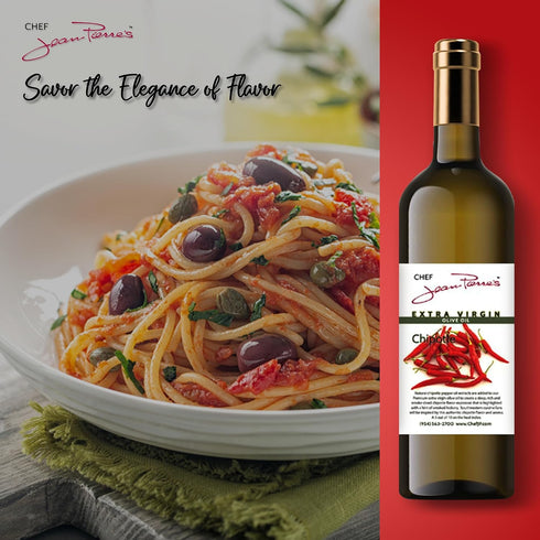 750ml(25oz) Chef Jean Pierre's Extra Virgin Chipotle Olive Oil - Glass Bottle - Naturally Infused with Sweet and Tangy