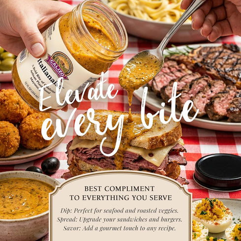 12 oz Calizo Condiments Italianaise Mediterranean Calabrian Pepper & Herb Mayo Sauce Gourmet Italian-Style Mayonnaise