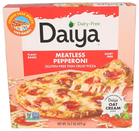 Daiya, Frozen, Dairy Free Gluten Free Meatless Pepperoni Vegan Pizza, 16.7 Ounce
