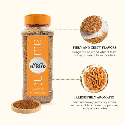 20oz (567g) ALPONT GOURMET Cajun Seasoning - Seasoning for Cooking - For Seasoning All Your Dishes - Perfect
