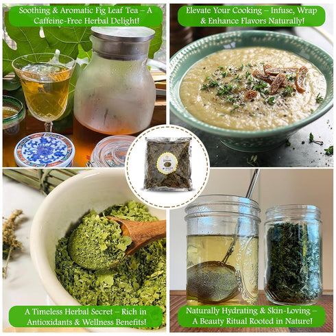 2oz Cure Wid Pure Certified Organic Fig Leaves Non-GMO Hoja de Higo in Eco-Friendly Resealable Bag for Herbal Infusions