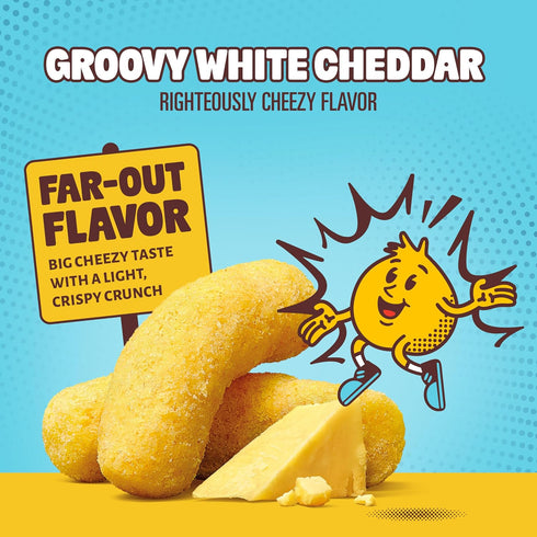 4oz, Pack 6, 3g 2g HIPPEAS Chickpea Puffs, Groovy White Cheddar, Gluten Free Snacks, Dairy Free, Vegan, of Protein