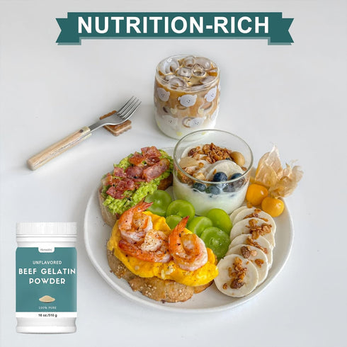 18 oz Beef Gelatin Powder Unflavored, Natural Thickener, Rich in Collagen, Used in Jellies, Puddings, Candies, Dairy