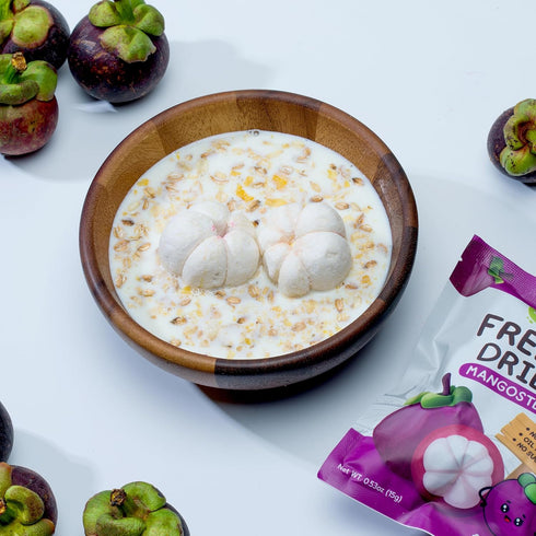 100% 0.53oz (Pack 6) Thappy Fruit Freeze-Dried Mangosteen - No Additives, Oil-Free, No Sugar Added, Pure Mangosteen