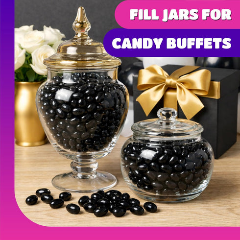 2 Pack Black Licorice Jelly Beans - Pound - Old Fashioned Candy - Bulk Jelly Beans for Candy Buffets, Gift Baskets