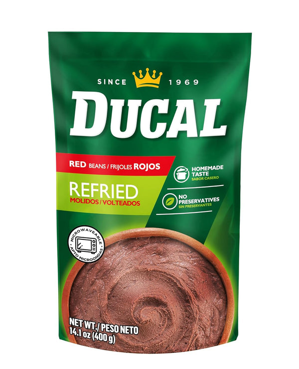 Ducal Red Refried Beans Pouch, 14.1 Ounce