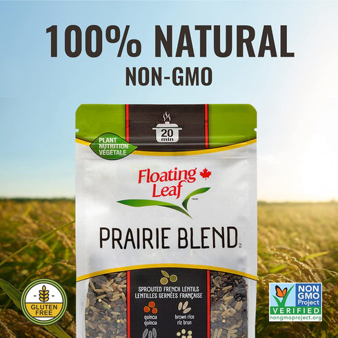 1 Pack 14 x ounces Prairie Blend, Brown Rice, Wild Rice, Hulled Millet, and Sprouted French Lentils and Quinoa, Non