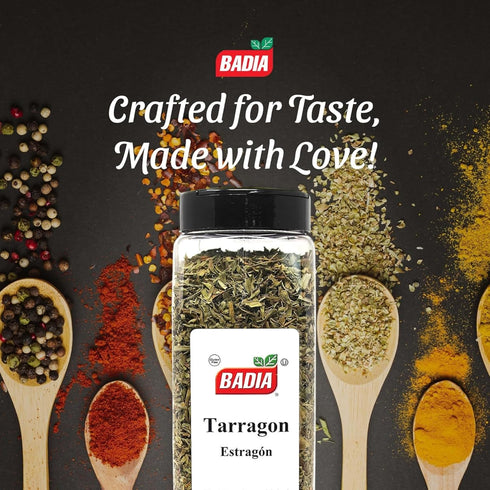 3.5 oz Badia Tarragon Aromatic & Sweet, French Inspired Flavor Dried Tarragon Leaves, Gluten Free & Kosher