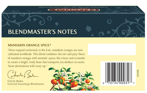 Celestial Seasonings Mandarin Orange Spice Herbal Tea, 20 Count