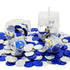 6-Pack 10 60 The Dreidel Company Dreidel Filled with Blue and Silver Hanukkah Chocolate Gelt Coins, Chocolate Menorah