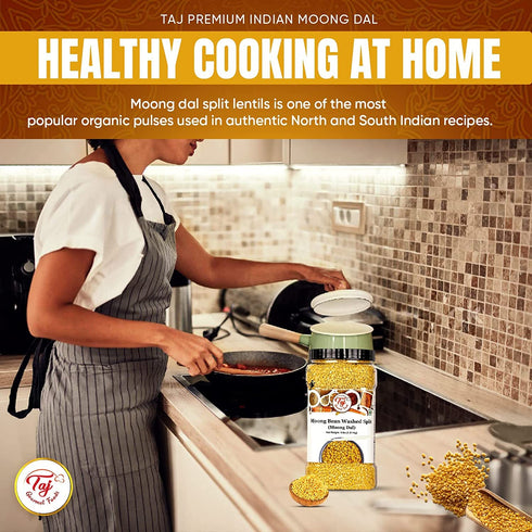TAJ Gourmet Foods (4-Pounds) TAJ Moong Dal Mung Lentils