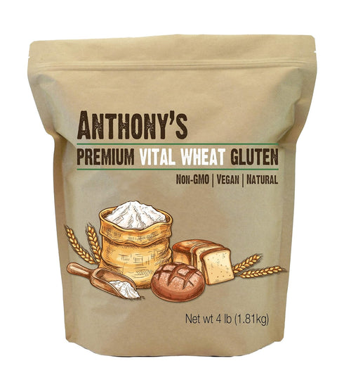 4lb 1.5lb Anthony's Vital Wheat Gluten & Organic Oat Fiber Bundle