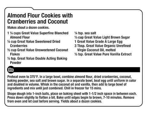 Great Value 2 Lb (32 (Pack 1) (1) Superfine Blanched Almond Flour | Perfect for Gluten-Free Baking - Ounce)