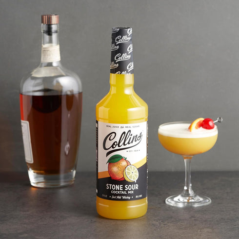 32 oz Collins Stone Sour Drink Mix | Made With Real Orange and Lemon Juice With Natural Flavors | Cocktail Recipe