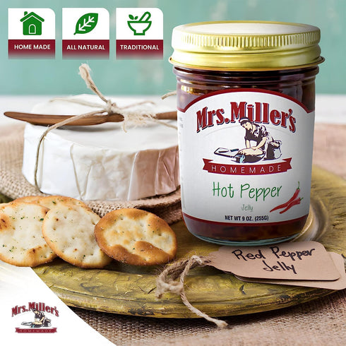 CPG.IO 9 (Pack 6) Mrs. Miller's Hot Pepper Jelly Ounce