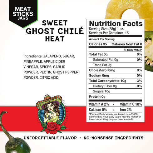 4 Pack 0g 0g (4pk, Lucky Lolas | Jarred Jalapeos, | Sodium, Fat | Party Platter, Midnight Snack, Low-Carb Diet | Gluten