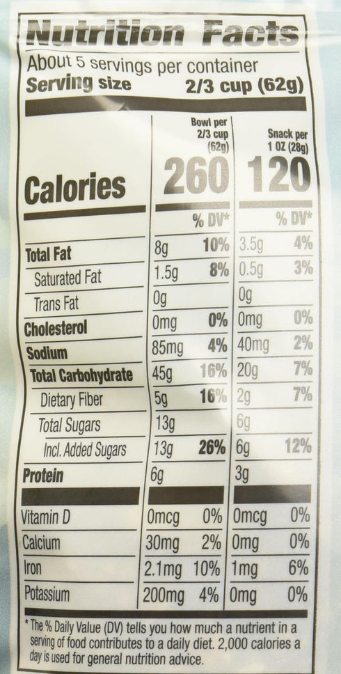 Cascadian Farm 11 (Pack 4) Organic Dark Chocolate Almond Granola, Non GMO, Ounces