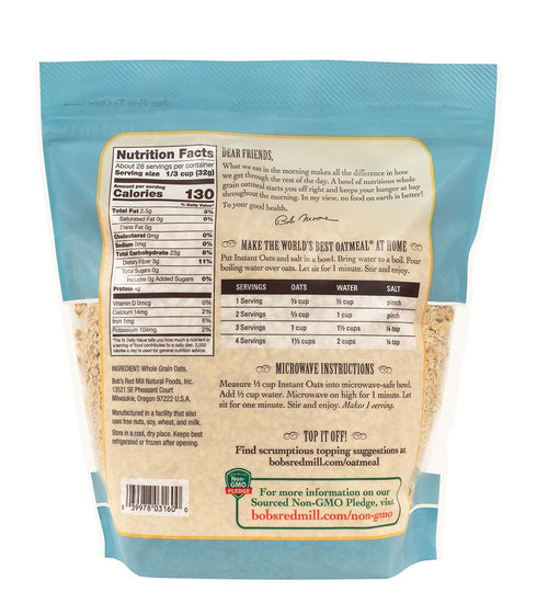 32-ounce (Pack 4) Bob's Red Mill Instant Rolled Oats