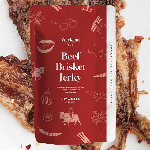 Weekend Jerky Premium Beef Brisket Jerky 1/2 Pound by - Made with 100% Grass-Fed