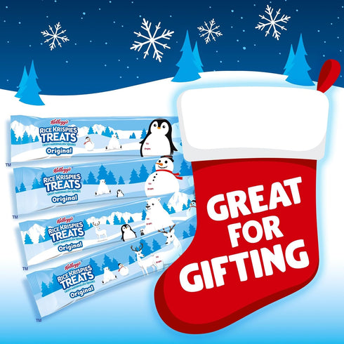 (12 Rice Krispies Treats Mega Size Crispy Marshmallow Squares, Holiday Snacks, Original Bars)