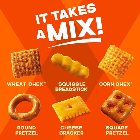 Chex Mix 8 oz Cheddar Snack Mix, Savory Snack Bag