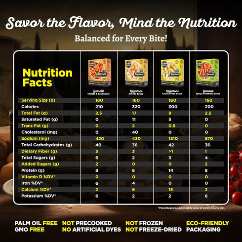 Pack 6 Pack Bravo Bravissimo Italian Pasta Meal Variety Gourmet, Vegetarian & Vegan-Friendly, Microwaveable