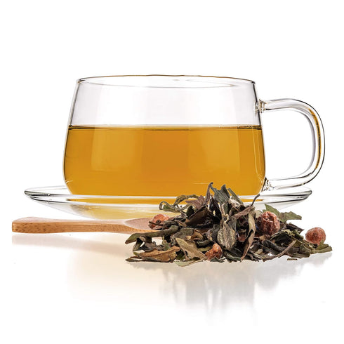 Tealyra White Champagne Loose Leaf Tea, 100g (3.5oz) - High Antioxidants, Natural, Low Caffeine, Hot & Iced