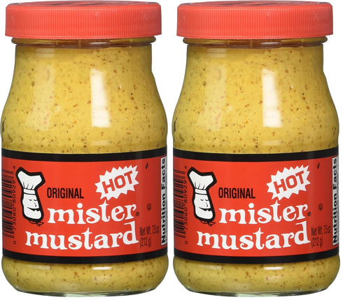 Mr. Mustard Mustard Hot, 7.5 Ounce (Pack of 2)