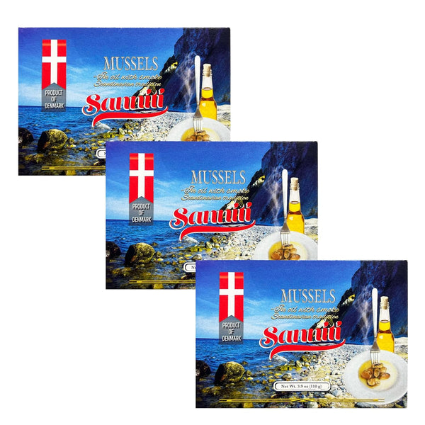 Sanniti Smoked Mussels in Oil, 3.9 ounce | Scandanavian Tradition | Product