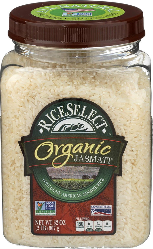 Rice Select, Jasmati Rice, Organic, 32 oz(Pack of 4)